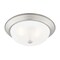 Designers Fountain 15in 3-Light Pewter Interior Ceiling Light Flush Mount with Etched Glass Shade 1257L-PW-W - alternate 1